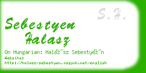 sebestyen halasz business card